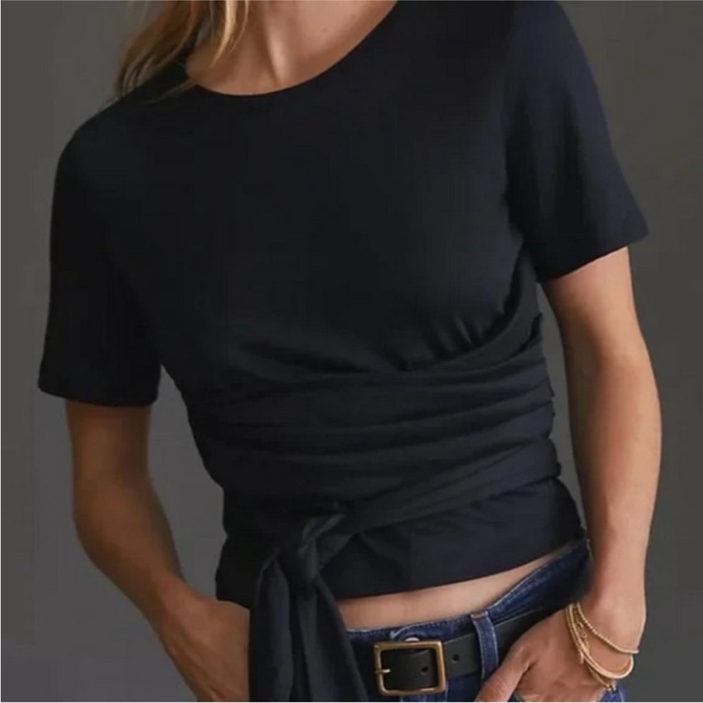 Pilcro Black Women's Wrap Top